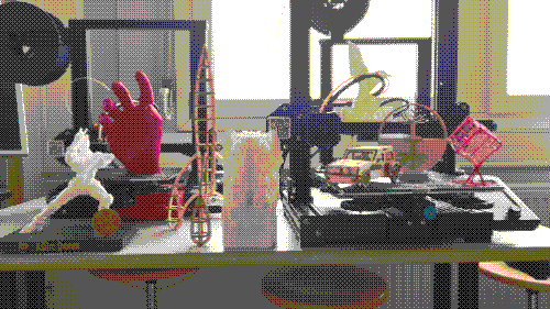 photo exemple d'impression 3d et de découpe laser avec deux Ender3