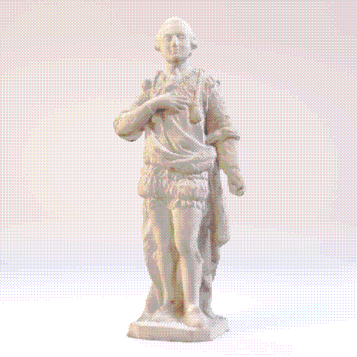 photo exemple scan 3d d'une sculpture de Louis XVI